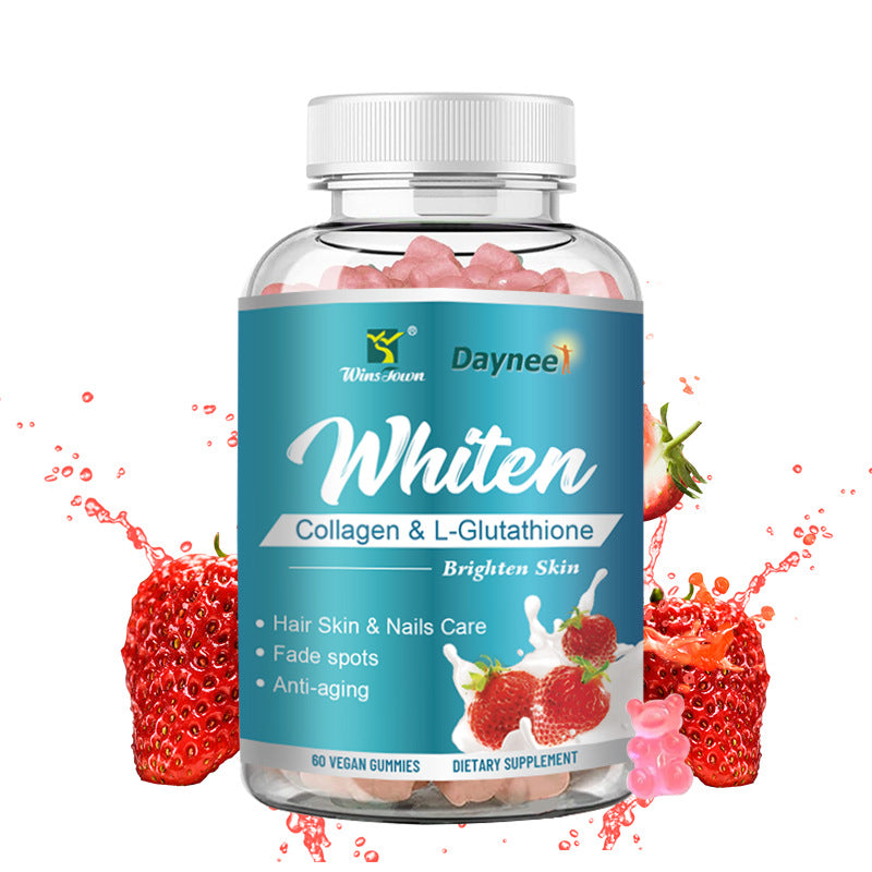 Aufhellende Kollagen- und L-Glutathion-Gummibärchen – 60 Stück pro Flasche